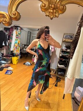 100% silk milly tropical dress